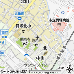 大阪府貝塚市北町9-8周辺の地図