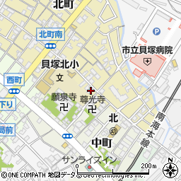 大阪府貝塚市北町9-7周辺の地図