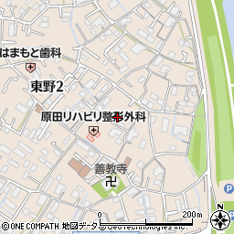 広島県広島市安佐南区東野周辺の地図