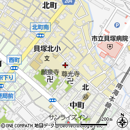 大阪府貝塚市北町9周辺の地図