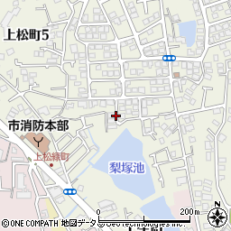 大阪府岸和田市上松町周辺の地図