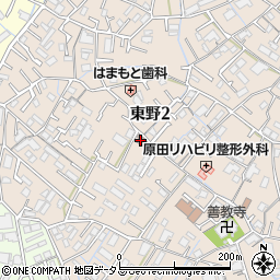 広島東野郵便局周辺の地図