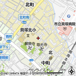 大阪府貝塚市北町9-4周辺の地図