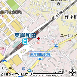 ミニミニ東岸和田店周辺の地図