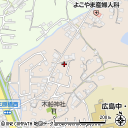 広島県東広島市高屋町中島233周辺の地図