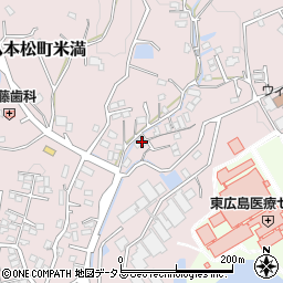 広島県東広島市八本松町米満1033周辺の地図