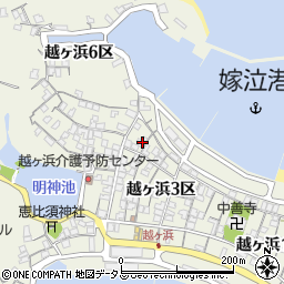 山口県萩市椿東越ヶ浜６区6415周辺の地図