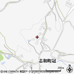 広島県東広島市志和町冠2128周辺の地図