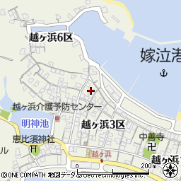 山口県萩市椿東越ヶ浜６区6415-2周辺の地図