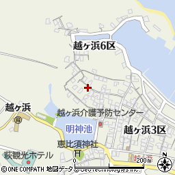 山口県萩市椿東越ヶ浜６区10716-3周辺の地図