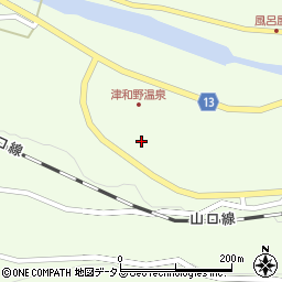 道の駅津和野温泉なごみの里周辺の地図