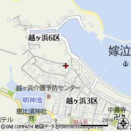 山口県萩市椿東越ヶ浜６区周辺の地図