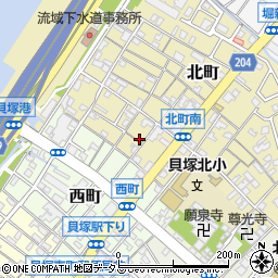 大阪府貝塚市北町26-15周辺の地図