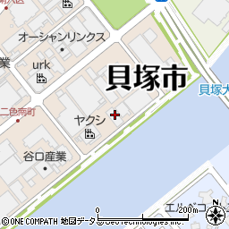 大阪府貝塚市二色南町2周辺の地図