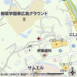 広島県東広島市高屋町杵原1186周辺の地図