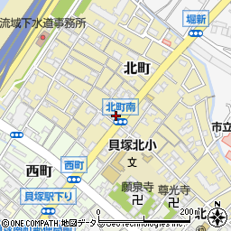 大阪府貝塚市北町27-23周辺の地図