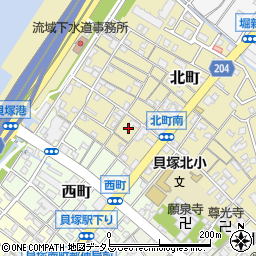 大阪府貝塚市北町26周辺の地図