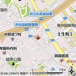 岸和田税務署周辺の地図
