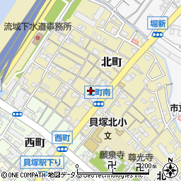 大阪府貝塚市北町27-5周辺の地図