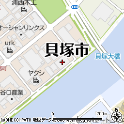 大阪府貝塚市二色南町2-1周辺の地図