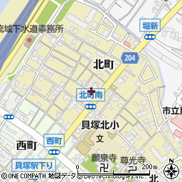 大阪府貝塚市北町27周辺の地図