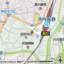 河内長野駅前地下自転車駐車場周辺の地図