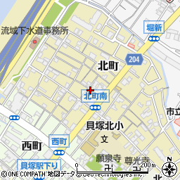 大阪府貝塚市北町27-22周辺の地図