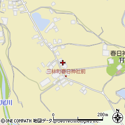 大阪府和泉市三林町1383-1周辺の地図