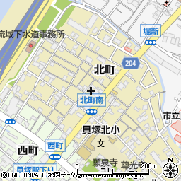 大阪府貝塚市北町27-20周辺の地図