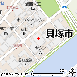 大阪府貝塚市二色南町2-3周辺の地図