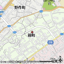 大阪府河内長野市錦町周辺の地図
