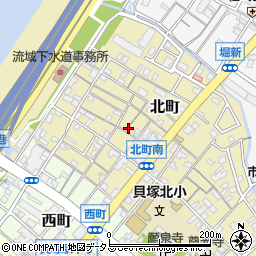 大阪府貝塚市北町28周辺の地図