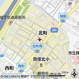 大阪府貝塚市北町27-14周辺の地図