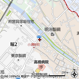 貝塚小瀬郵便局周辺の地図
