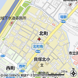 大阪府貝塚市北町27-13周辺の地図