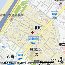 大阪府貝塚市北町28-19周辺の地図