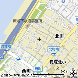 大阪府貝塚市北町29周辺の地図