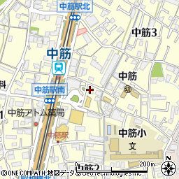 ほっかほっか亭　中筋駅前店周辺の地図