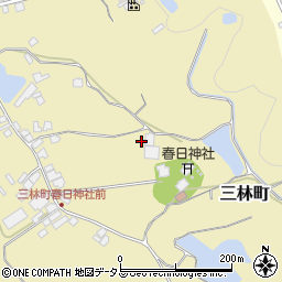 大阪府和泉市三林町1383-33周辺の地図