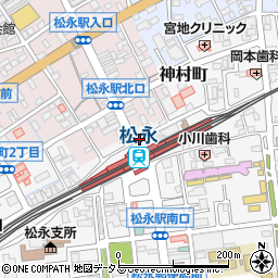松永駅北口周辺の地図