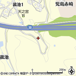 岡山県倉敷市菰池周辺の地図