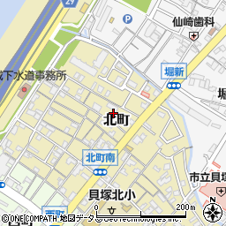 大阪府貝塚市北町34周辺の地図
