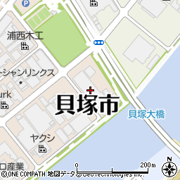 大阪府貝塚市二色南町1-1周辺の地図