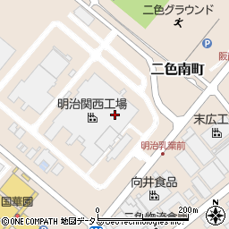大阪府貝塚市二色南町周辺の地図