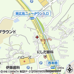 広島県東広島市高屋町杵原1135周辺の地図