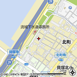 大阪府貝塚市北町30周辺の地図