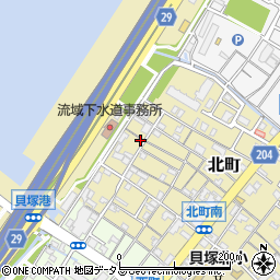大阪府貝塚市北町30-15周辺の地図