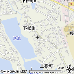 大阪府岸和田市下松町1142-2周辺の地図