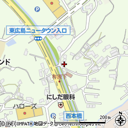 広島県東広島市高屋町杵原1399-1周辺の地図