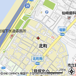大阪府貝塚市北町周辺の地図